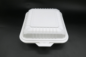 Boîte jetable faite sur commande écologique d'hamburger de fécule de maïs d'emballage de bloc supérieur